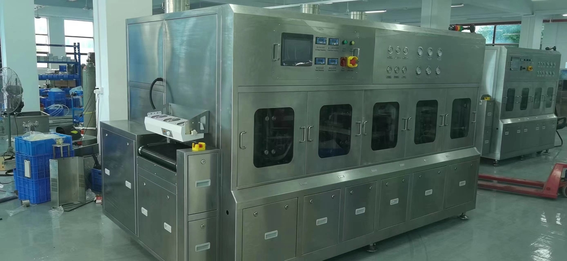 SEMI Sip advance packaging in line flux cleaning equipment dengan konveyor lebar 600mm dan disetujui CE
