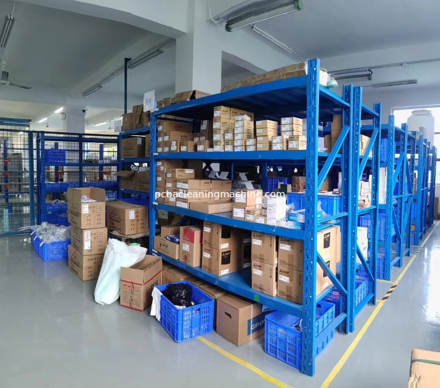 PCBA batch type spray wash deflux machine dengan 3 spray manifold 2 layer PCBA basket 1wash cabinet