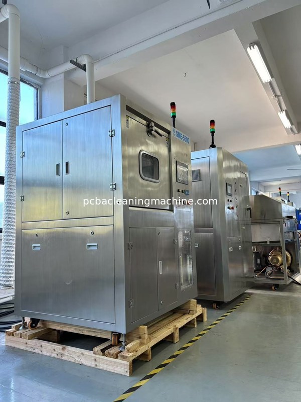 PCBA batch type spray wash deflux machine dengan 3 spray manifold 2 layer PCBA basket 1wash cabinet