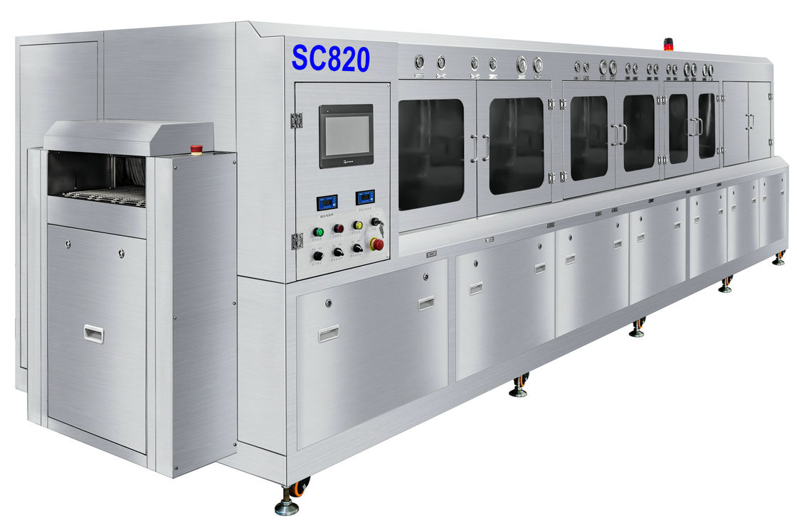 Sus304 Semiconductor pacakging flux chemical wash machine 600mm lebar bersih untuk bagian IGBT, IPM dan LEADFRAME