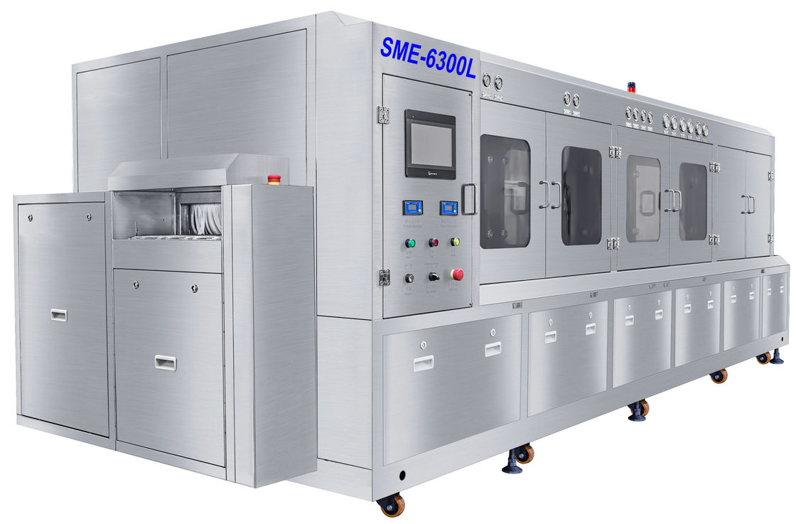 SUS304 Stainless Steel Frame Spray Wash Mini LED Dan Micro LED PCB Flux Dengan In Line Cleaning System