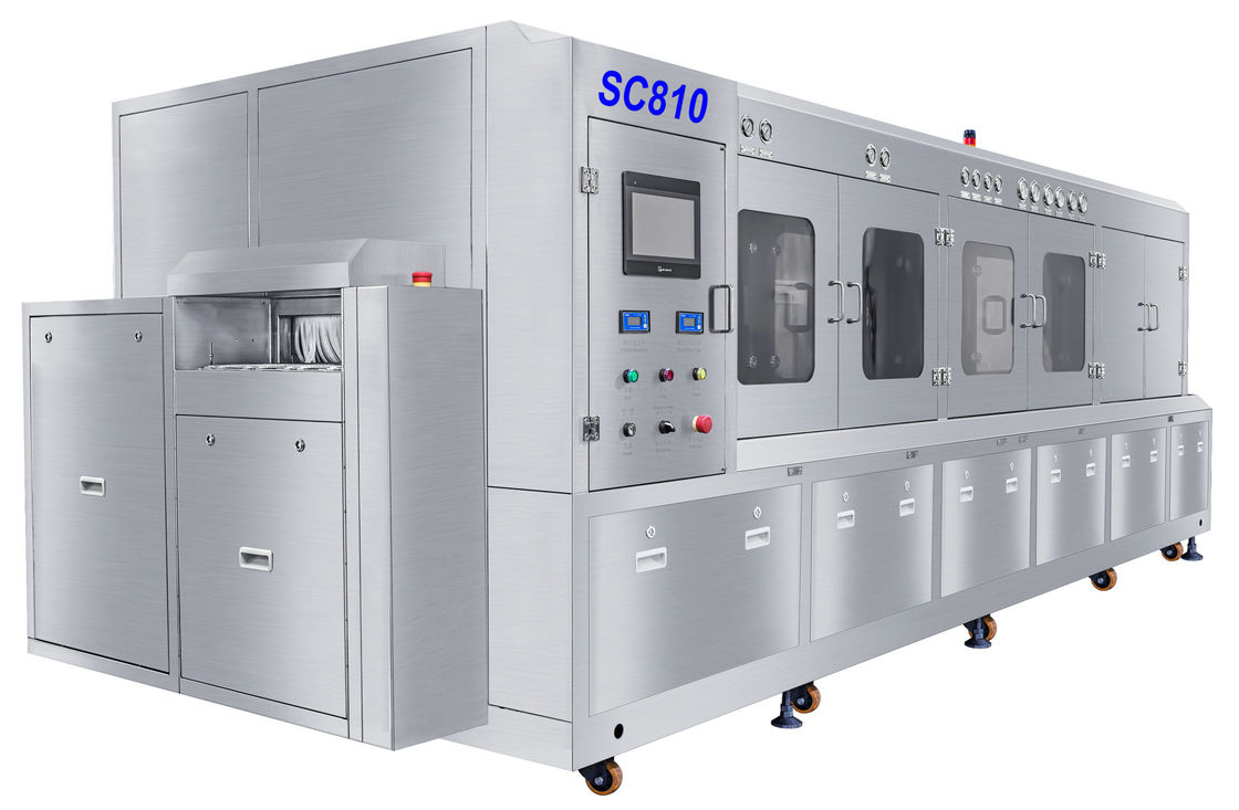 600mm lebar jaring konveyor DI Water Deflux Machine, Mesin Cuci Semi Fluks Tekanan Tinggi