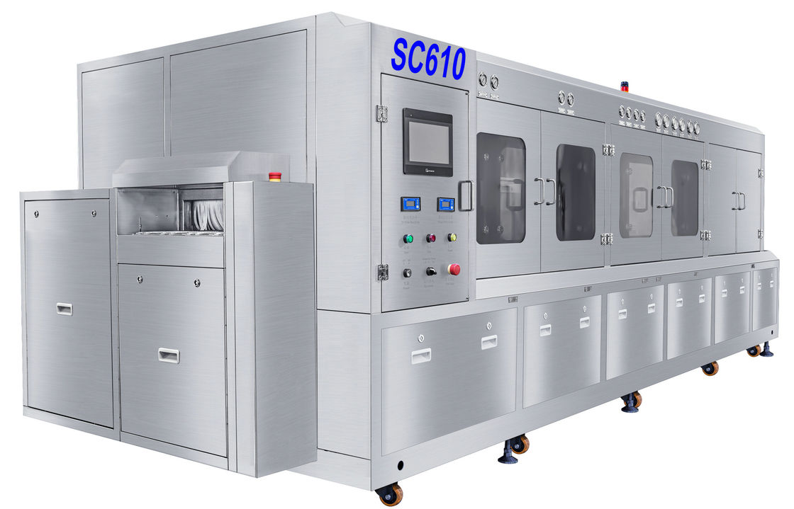 600mm lebar jaring konveyor DI Water Deflux Machine, Mesin Cuci Semi Fluks Tekanan Tinggi
